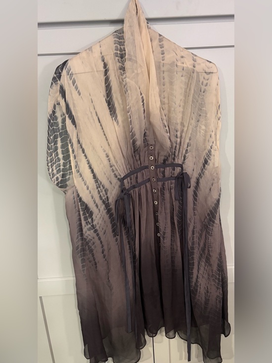 All Saints Tops - All Saints Sheer Ombre Tie-Dye Silk Caftan Coverup Size 8